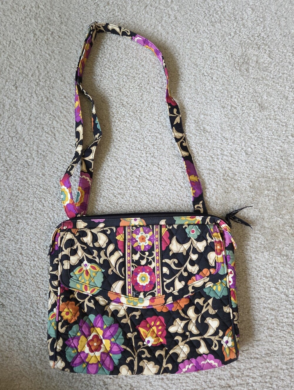 Vera Bradley Messenger Crossbody Bag- Suzani